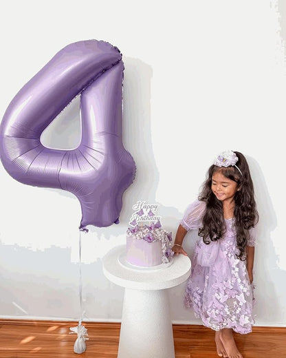 0 Balloon - Lilac Birthday Number Balloons, 40 Inch Decorations Men Women | - Image 4