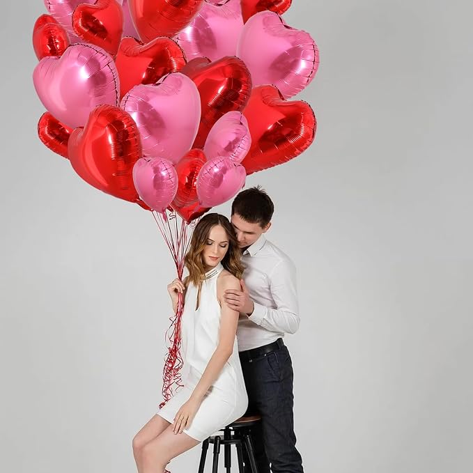 TONIFUL Red and Pink Heart Balloons and Sweet Love Balloon Kit Valentine’s Day - Image 5