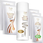 VITAMINS hair cosmetics Keratin Hair Treatment Straightening Kit - Salon Like at Home Keratin Treatment Formaldehyde Free - Hair Smoothing, Nourishing & Revitalizing 3-Step System