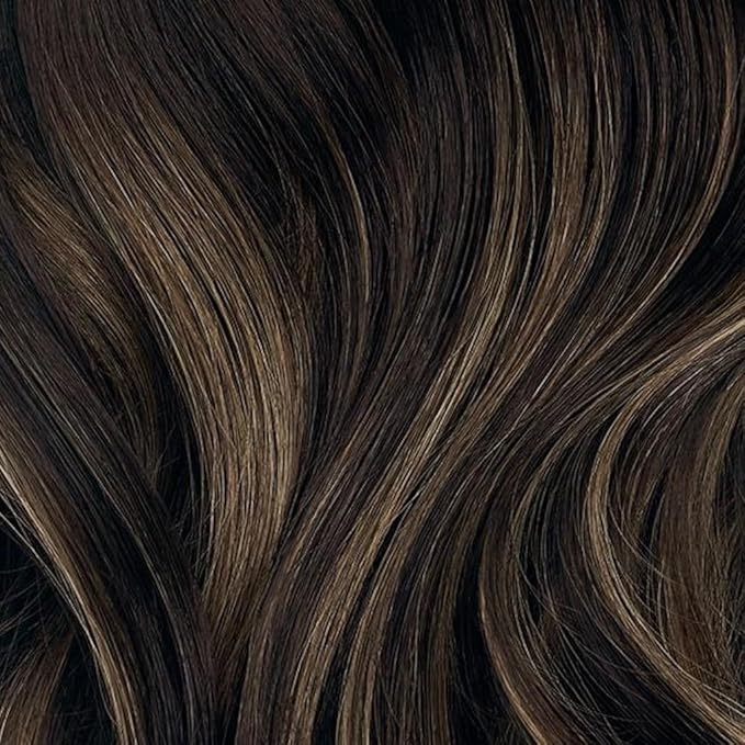 Luxy 100% Remy Human Hair – Halo Clip-In Hair Extensions –Natural Looking Volume & Length - One-Piece - Easy 5-Min Application 160 grams 16" Mocha Bronde Balayage