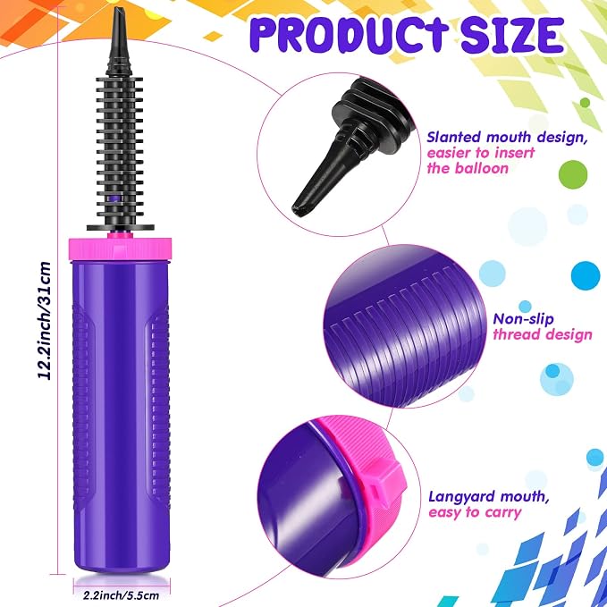 16 Pcs Handheld Balloon Air Pump Inflator Air Pump - Image 5