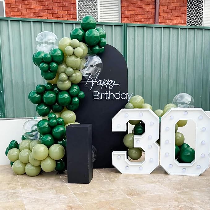 Dark Green Balloons Garland Arch Kit, Anniversary - Image 6
