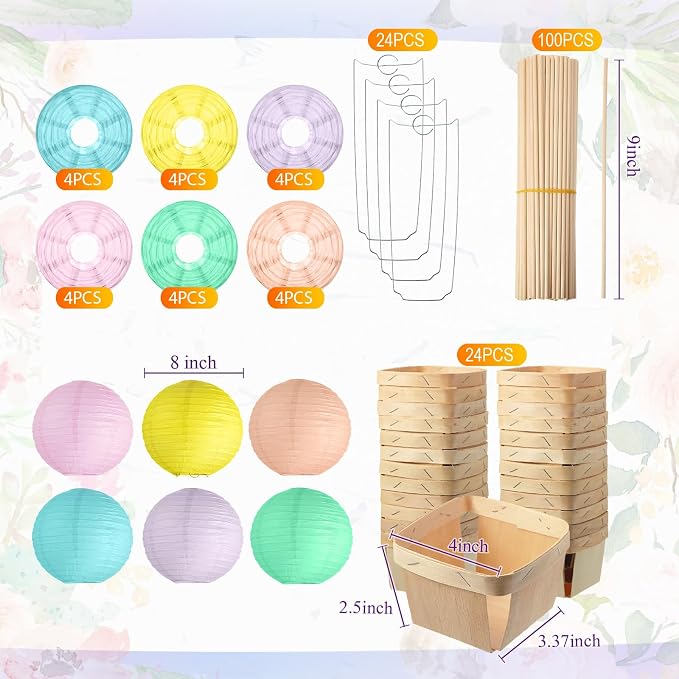 24 Set Hot Air Balloon Table Centerpieces Baby Shower Party Decoration Paper - Image 2