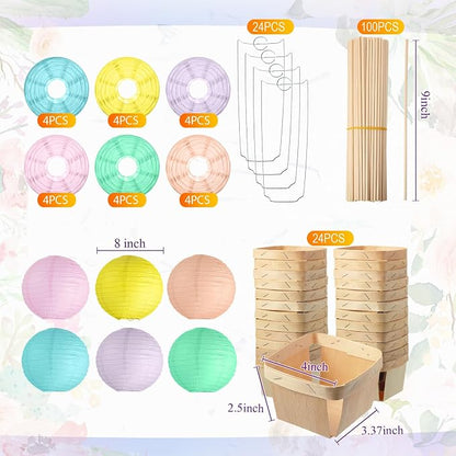 24 Set Hot Air Balloon Table Centerpieces Baby Shower Party Decoration Paper - Image 2
