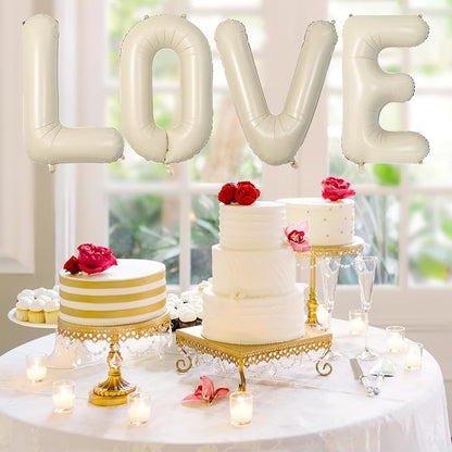Cream LOVE Letter Balloons, 40 Inch Love Balloon Beige Helium Big Nude Balloon - Image 6
