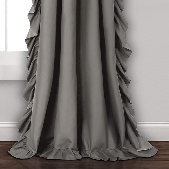 Lush Decor Reyna Ruffle Window Curtain Panel Set, Living room, or Dining Room - Image 4