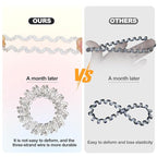 Upgraded Version Spiral Hair ties for Women, No Crease Clear Coil Hair Ties Spiral Ponytail Holders Scrunchies, Hair Coils/Phone Cord Hair Ties for Thin Hair/Soft Elastic. (8, Black and White）