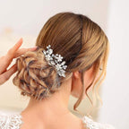 JAKAWIN Pearl Bride Wedding Hair Pins Silver Bridal Hair Piece Accessories Decorative Hair Clips for Women HP065 (Silver)
