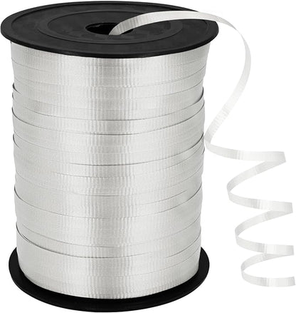 500 Yards White Crimped Texture Curling Ribbon by Gliberli