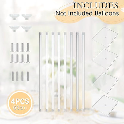4 Pack Clear Acrylic Balloon Stands - Image 5