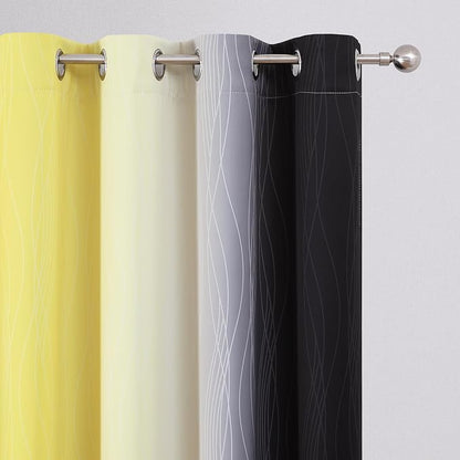 Black and Yellow Gradient Blackout Curtains - Image 4