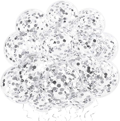 Silver Confetti Balloons by VHUWE