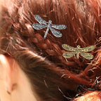 Dragonfly Hair Clip, Gold & Silver Antique Decorative Bobby Pins for Prom Birthday Party Wedding Retro Hair Styling Pins Accessories for Women Girls Bride French Hairpins