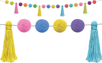 Teacher Created Resources Colorful Pom-Poms and Tassels Garland by TeacherCreatedResourcesOS