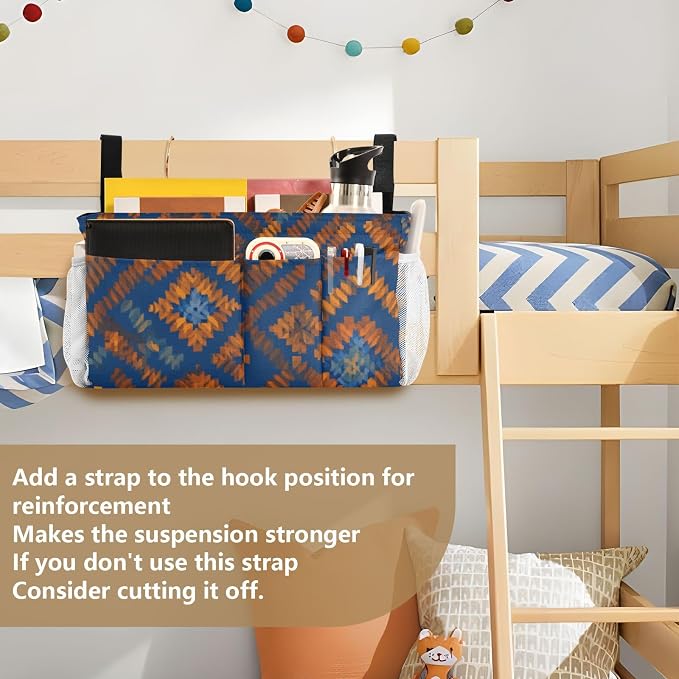 Bedside Caddy Hanging Bunk Bed Caddy Bed Organizer Hanging Pocket - Image 6
