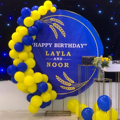 Yellow Blue Balloons, 12 Inches Blue Yellow White Balloons - Image 6