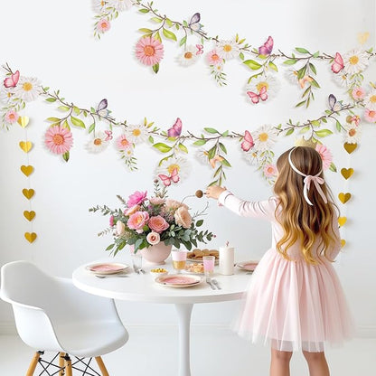 SUNBEAUTY 13FT Wildflower Garland Butterfly Daisy Banner Flower Garlands | - Image 6