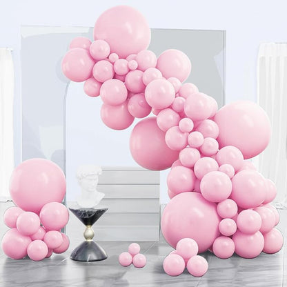 PartyWoo Light Pink Balloons 140pcs Pastel Pale Baby Pink Color | 18 12 10 5 by PartyWoo