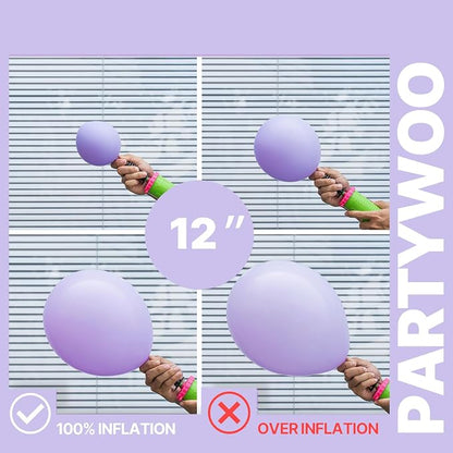 PartyWoo Pink and Purple Balloons 66pcs Baby Metallic Pink Purple Balloons | - Image 6