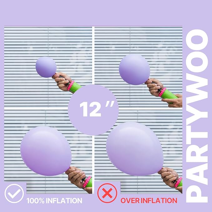 PartyWoo Pink Purple and Gold Balloons 66pcs Baby Pink Purple Gold Balloons | - Image 6