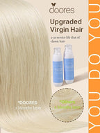 DOORES Tape in Hair Extensions, Platinum Blonde 12 Inch 40g 20pcs, Tape in Hair Extensions Human Hair Natural Remy Straight Hair