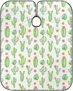 Women Desert Green Cactus Flower Professional Salon Cutting Barber Hairdressing Cape, Lightweight Hairdressing Haircut Apron for Hair Cutting Styling, Haircut Tools