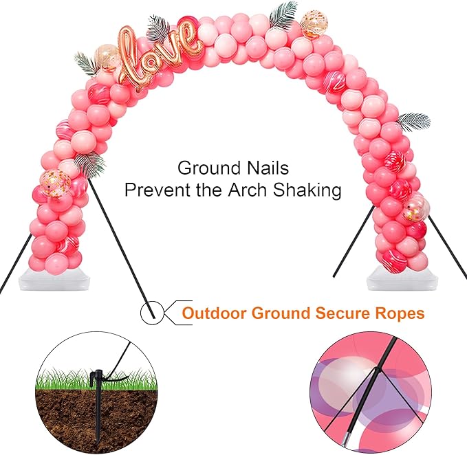 Chamvis Balloon Arch Kit, 9FT Height & 10FT Width Adjustable Balloon Arch Stand - Image 5