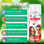 Christmas Purple Hair Spray, Hair Spray Temporary for Women Kids Men, Washable Temporary Hair Dye Spray, Spray Hair Color Wax Non-Sticky for Cosplay Party, Halloween, Crazy Hair Day (Purple, 4.06 oz)