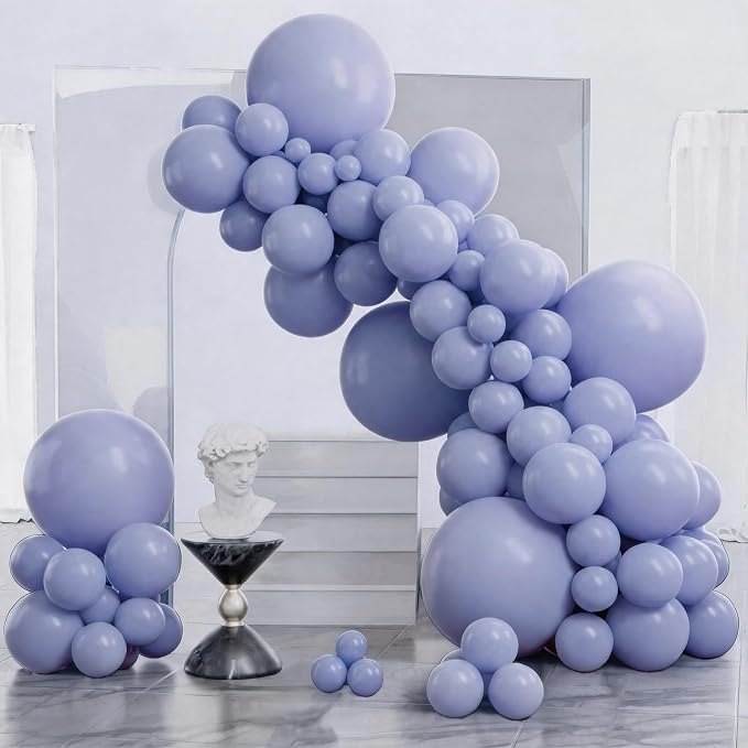 PartyWoo Dusty Purple Balloons 140pcs Lavender Lilac Boho Neutral Color | 18 12 by PartyWoo