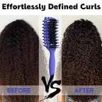 Curly Hair Brush Candybrush Curl Defining Brush for Detangling Shaping and Defining Curls for Women, Men, Wet & Dry Hair (Purple Pink)