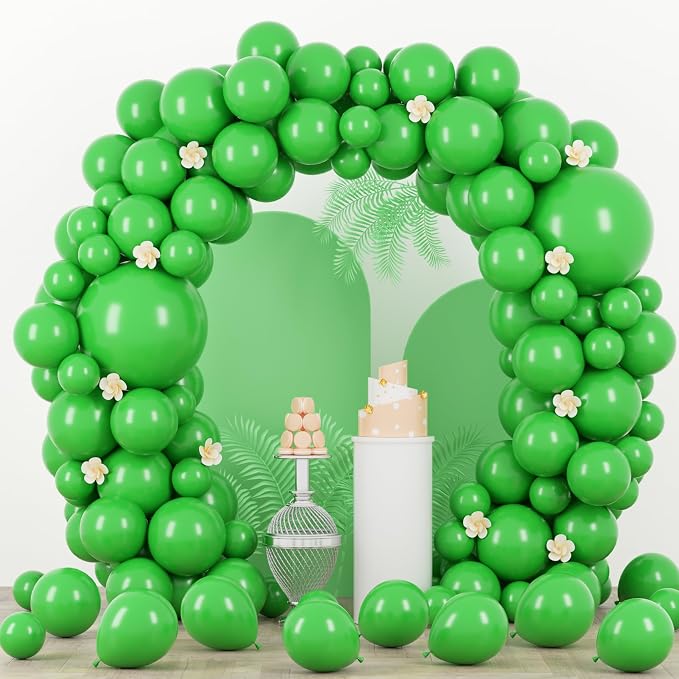 Voircoloria 90pcs Green Balloons Garland Arch Kit, 18 12 10 5 Inch | by Voircoloria