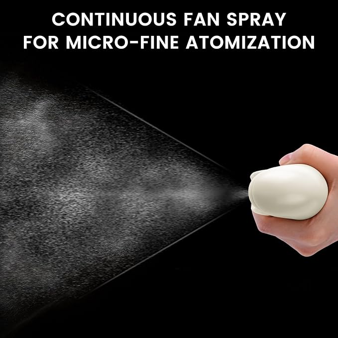 Oil Sprayer for Cooking, Atomization Olive Oil Dispenser Bottle for Cooking,Glass Olive Oil Sprayer, Patented Product,Continuous Spray with Portion Control, for Kitchen, Air Fryer, Salad, BBQ - White