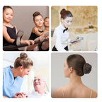 80Pcs Hair Net Set，30 Invisible Elastic Nylon Hair Net，40 U-Shaped Hair Pins and 10 Elastic Hair Ties,Perfect for Ballet Bun, Food Service, and Everyday Use（Brown）