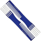 Lift Teasing Comb & Hair Pick - 2 Pack, Five Stainless Steel Lifts - Chemical & Heat Resistant Detangler - Anti Static Comb For All Hair Types - By Cantor