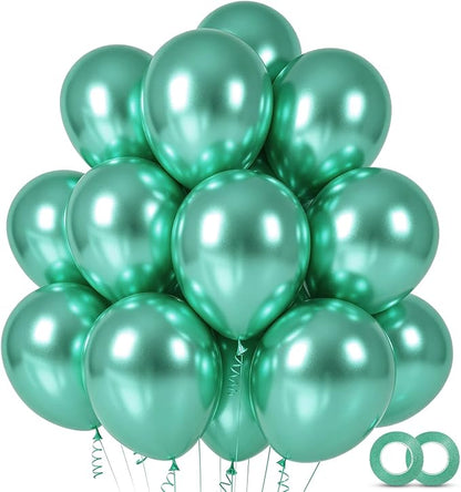 100pcs Metallic Green Balloons 12 inch Apple Lime Green Round Latex balloon | by ASIYUHY