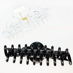 Large Hair Clips for Women Thick Hair Fine Hair Claw Clips Strong Holding Long Hair Jaw Clips (Clear and Black)