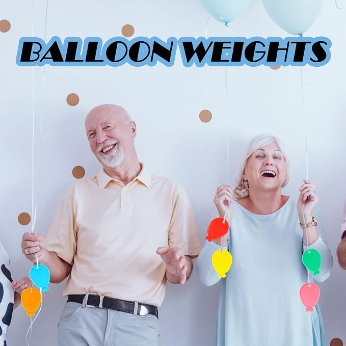 91 Pcs Plastic Balloon Weights Colorful Balloon Shaped Weights Heavy Balloon - Image 7