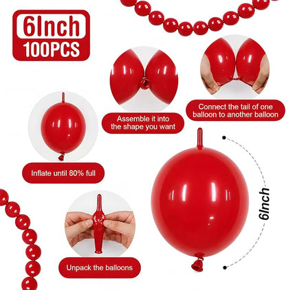 Red Linking Balloons - Image 2