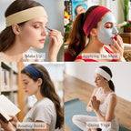 9PCS Headbands for Women and Men Stretchy Headband Soft Hair Band Fashion Head Bands for Women's Hair Workout Yoga Running Unisex Accessories Multi-color