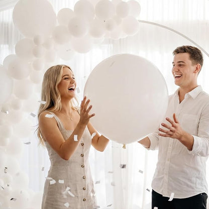 White Balloons, Baby Shower, Anniversary, Graduation, Wedding Decorations - Image 9