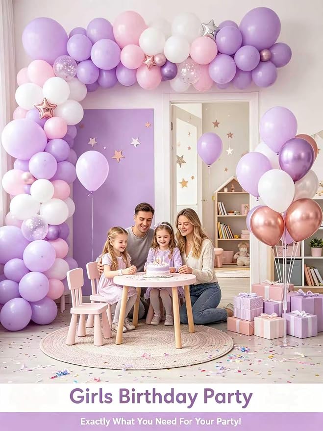 Lavender Balloons 125 pcs Different Sizes of 18 12 10 5 Inch Light Pastel - Image 7