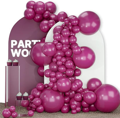 PartyWoo Dark Purple Balloons 140pcs Royal Purple Boho Neutral Color | 18 12 10 by PartyWoo