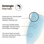 Tangle Teezer Fine & Fragile Ultimate Detangler Brush, Dry & Wet Hair Brush to Detangle & Reduce Breakage, Large, Seafoam Blue