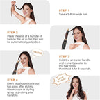 6 in 1 Blow Dryer Brush Set,Hot Air Styler Negative Ion Air Curling Wrap Air Curler, Round Brush Blow Dryer Curling Iron Hair Styling Tools Gift for Dry,Volumize, Straight,Curl,100-120V