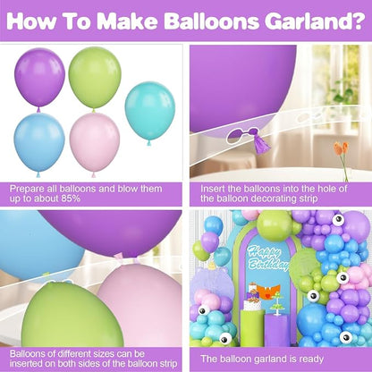 GRESATEK Monster Balloons Arch Garland Kit, Monster Cartoon Inc Balloons Party - Image 3