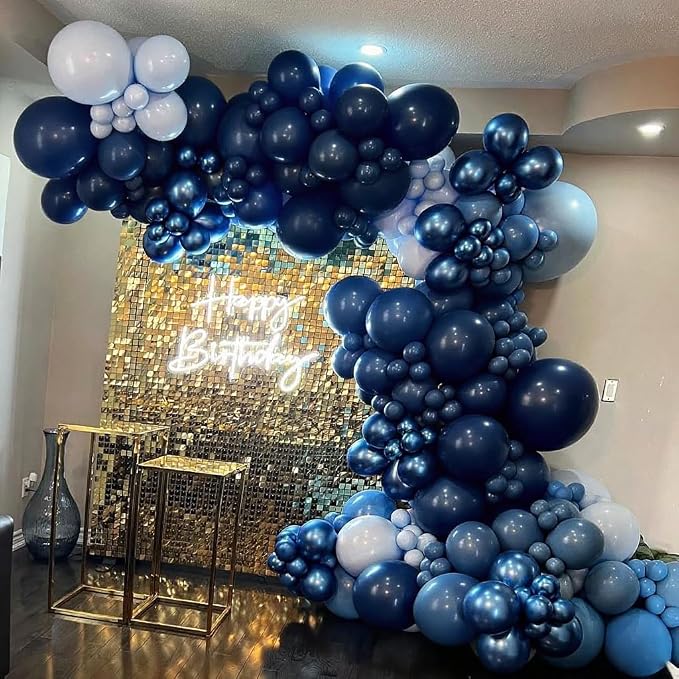 Blue Balloon Arch Kit, Different Size Balloons Kit - Image 3
