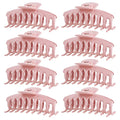 TOCESS Hair Claw Clips for Women - 8PK Large Neutral Jumbo Hair Clips for Thick, Thin, Long, Short, Curly Hair Girls, Big Jaw Clip Set for Daily Use(Glossy Blush)