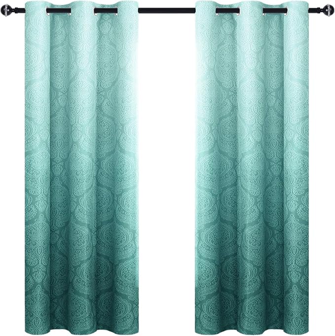 DWCN Teal Ombre Blackout Curtains - Image 8