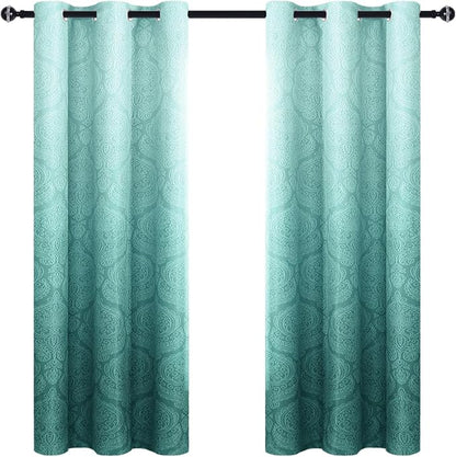 DWCN Teal Ombre Blackout Curtains - Image 8