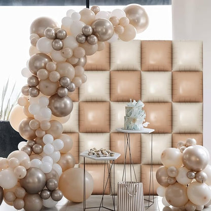 HILAVO Cream Square Foil Balloon Wall - Image 7